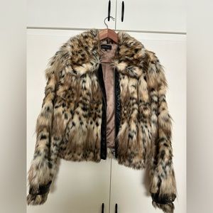 Majorelle faux fur jacket. Size S